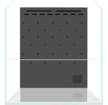 Paludarium Blau aquaristic Cubic Selva 35 Terrarium Set, ohne Beleuchtung, ca. 35 x 35 x 18 / 45 cm, 6 mm Opti-White-Glas, DC - Pumpe 3,5 W 200 l/h, Ultraschallnebler