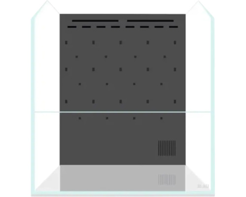 Paludarium Blau aquaristic Cubic Selva 35 Terrarium Set, ohne Beleuchtung, ca. 35 x 35 x 18 / 45 cm, 6 mm Opti-White-Glas, DC - Pumpe 3,5 W 200 l/h, Ultraschallnebler