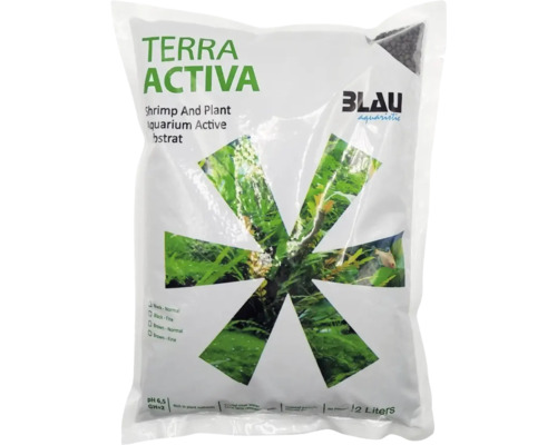 Aquarium Bodengrund BLAU aquaristic Terra Activa Soil Black Fine 8 L, 1 - 2 mm