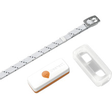 Weenect GPS-Tracker für Katzen inklusive elastischem Halsband und schützender Silikonhülle.
