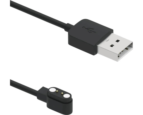 USB-Ladekabel mit USB-A-Stecker und magnetischem 2-Pin-Ladeanschluss