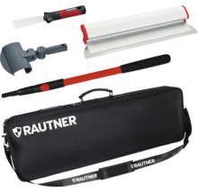 Set de lissette Rautner avec rallonge télescopique et sac de rangement pour travaux de peinture.