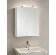 Armoire de toilette Möbelpartner Dorina 60 x 15,8 x 75 cm blanc 2 portes