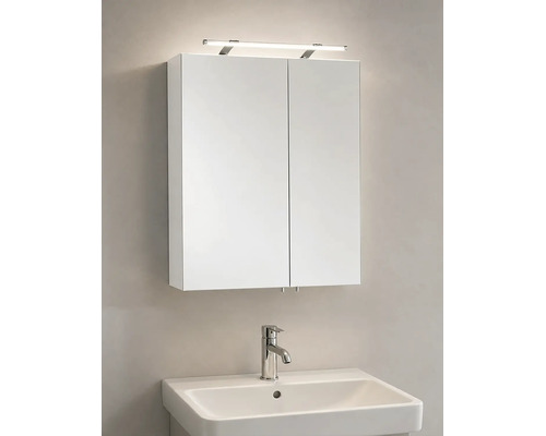 Armoire de toilette Möbelpartner Dorina 60 x 15,8 x 75 cm blanc 2 portes