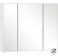 Spiegelschrank Möbelpartner Basic 90 x 16 x 70,7 cm weiß hochglanz 3-türig (Image AI modified or generated)