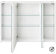 Spiegelschrank Möbelpartner Basic 100 x 16 x 70 cm weiß hochglanz 3-türig (Image AI modified or generated)