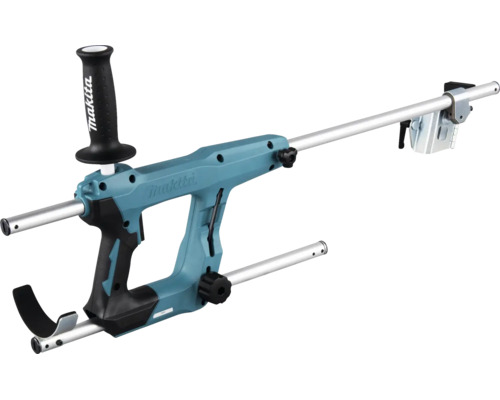 Ensemble de poignée Makita avec rails de guidage réglables, mécanisme de serrage et Makita Logo.