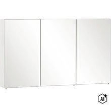 Armoire de toilette Möbelpartner Basic 120 x 16 x 70 cm blanc à haute brillance 3 portes (Image AI modified or generated)