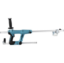 Système d'aspiration de poussière Makita pour perforateurs avec butée de profondeur réglable, tête d'aspiration et poignée.