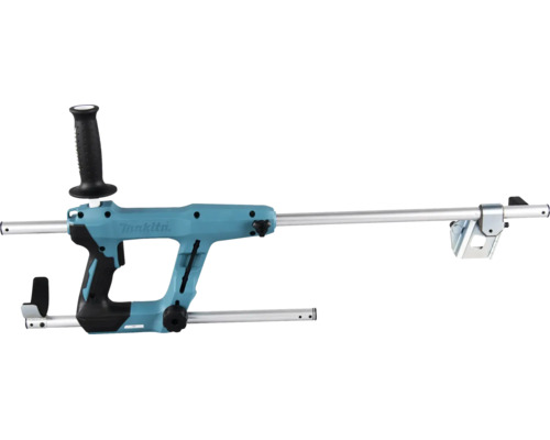 Système d'aspiration de poussière Makita pour perforateurs avec butée de profondeur réglable, tête d'aspiration et poignée.