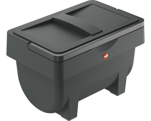 Bac à sel Hailo en plastique avec couvercle pour le stockage de sel de déneigement ou de gravillons pour l extérieur
