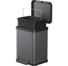 Poubelle à pédale avec seau intérieur en plastique et corps en métal pour la maison et le bureau