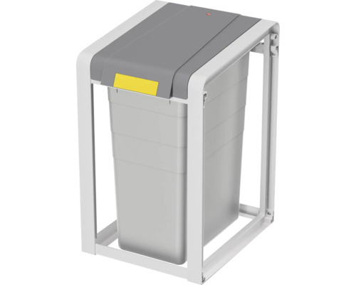 Poubelle encastrable pour meubles de cuisine avec cadre et seau amovible en plastique