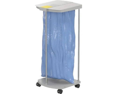 Séchoir à linge mobile avec plateau de rangement et sac intégré pour linge ou déchets sur roulettes