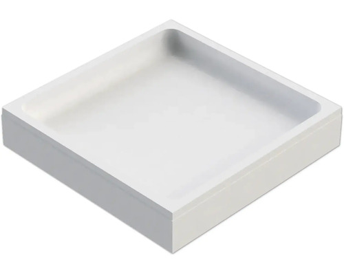 Receveur de douche blanc carré en acrylique sanitaire avec surface lisse.
