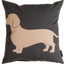 Kissen Dackel Franz anthrazit 45x45 cm