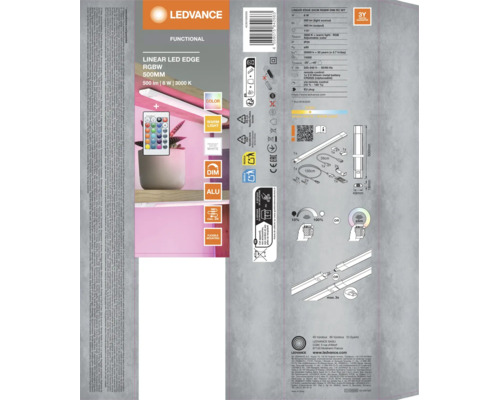 LED Unterbauleuchte 8W 460 lm 3000 K RGBW mit Sensor 50 cm Linear Edge weiß