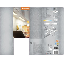 LED Unterbauleuchte Panel dimmbar mit Steckdosen 10W 500 lm 3000 K 54,8 cm Undercabinet Sockel weiß