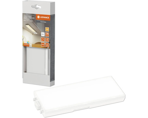 LED Unterbauleuchte Erweiterung für Panel 3,85W 250 lm 3000 K 17,9 cm Undercabinet Sockel weiß Extension Kit m. Steckdosen