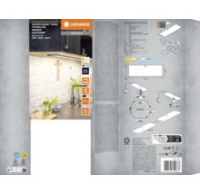 LED Unterbauleuchte Panel dimmbar 5W 220 lm Einstellbares Weiß 30x10 cm mit Sensor Undercabinet Panel schwarz