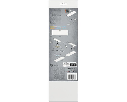 LED Unterbauleuchte Panel dimmbar 5W 220 lm Einstellbares Weiß 30x10 cm mit Sensor Undercabinet Panel schwarz