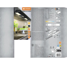 LED Unterbauleuchte dimmbar mit Steckdosen 10W 500 lm 3000 K cm Undercabinet Sockel schwarz