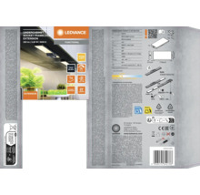 LED Unterbauleuchte dimmbar mit Steckdosen 3,85W 250 lm 3000 K 17,9 cm Undercabinet Sockel schwarz Erweiterung für Panel
