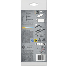 LED Unterbauleuchte dimmbar mit Steckdosen 3,85W 250 lm 3000 K 17,9 cm Undercabinet Sockel schwarz Erweiterung für Panel