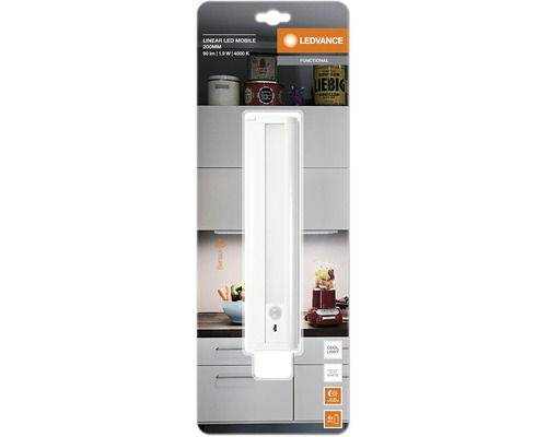 LED Unterbauleuchte Batteriebetrieb 1,9W 90 lm 4000 K 21,4 cm mit Sensor Linear LED Mobile weiß