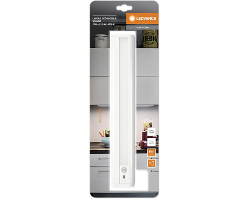 Éclairage LED sous-meuble fonctionnement sur batterie 2,9W 174 lm 4000 K 31,4 cm avec capteur
 Linear LED Mobile blanc
