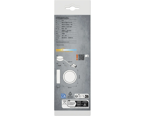 LED Unterbauleuchte 3er Spot 3x3W 250 lm 3000 K Ø 6,5 cm Undercabinet Spot weiß