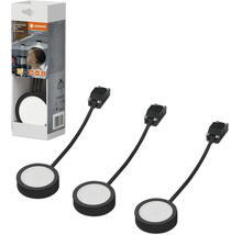 LED Unterbauleuchte 3er Spot 3x3W 250 lm 3000 K Ø 6,5 cm Undercabinet Spot schwarz