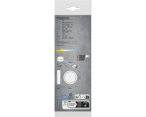 LED Unterbauleuchte 3er Spot 3x3W 250 lm 3000 K Ø 6,5 cm Undercabinet Spot schwarz