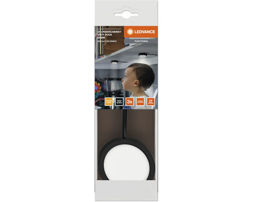 LED Unterbauleuchte 3er Spot 3x3W 250 lm 3000 K Ø 6,5 cm Undercabinet Spot schwarz