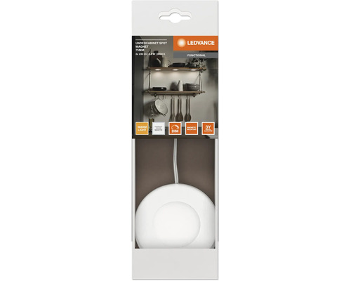 LED Unterbauleuchte Spot 8,5W 390 lm 3000 K Ø 7,5 cm Undercabinet Spot weiß