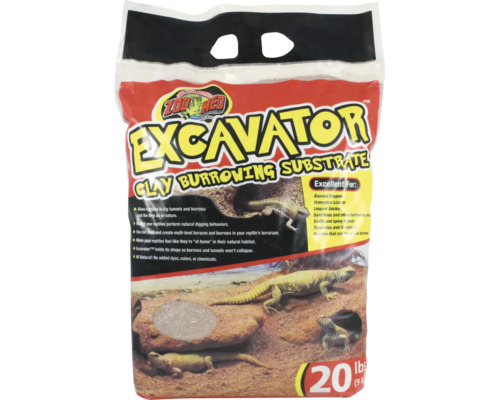 Substrat de creusement en argile Zoo Med Excavator pour terrariums en paquet de 9 kilogrammes.