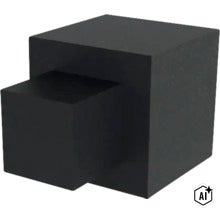 Quadratischer Wandhaken aus Metall für die Montage (Image AI modified or generated)