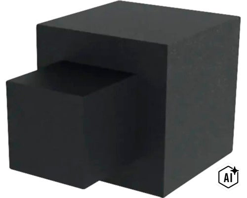 Quadratischer Wandhaken aus Metall für die Montage (Image AI modified or generated)
