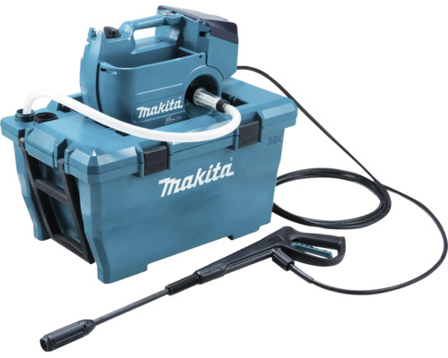 Nettoyeur haute pression sans fil Makita avec réservoir d'eau, pistolet haute pression et tuyau