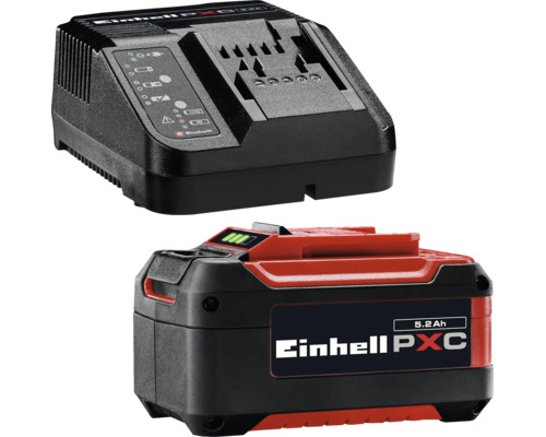 Set batterie et chargeur Einhell Power X-Change avec capacité de 5,2 ampères-heures pour outils électriques