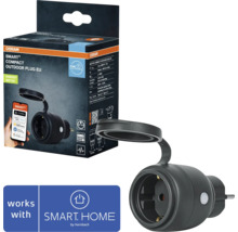Prise extérieure intelligente Osram Smart+ Matter over WiFi noir IP 44