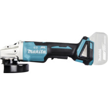 Makita Akku-Winkelschleifer mit bürstenlosem Motor und Motorbremse in der Seitenansicht.