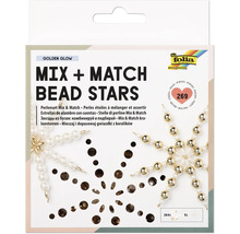 Kit de loisirs créatifs Folia étoiles de perles Mix and Match Bead Stars Golden Glow comprenant 269 pièces pour créer des étoiles décoratives.