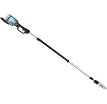 Élagueur sur batterie Makita avec long manche et outil de coupe à l'extrémité