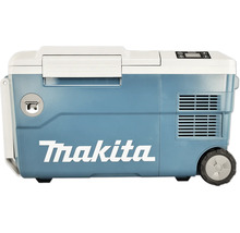 Glacière et chauffe-plat à batterie Makita avec écran intégré et roulettes