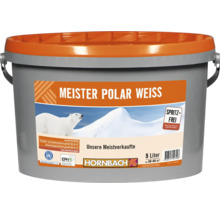 Seau de peinture murale Meister Polar Weiss 5 litres pour 30 à 40 mètres carrés avec logo Hornbach