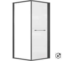 Cabine de douche d angle avec porte coulissante et profilés en aluminium (Image AI modified or generated)