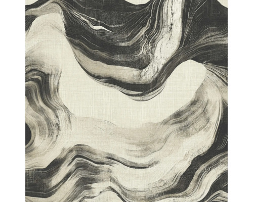 Papier peint avec un motif de vagues abstraites en lignes courbes et une surface texturée.