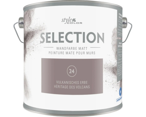 Dose Style Color Selection Wandfarbe matt im Farbton Vulkanisches Erbe mit Metalltragegriff