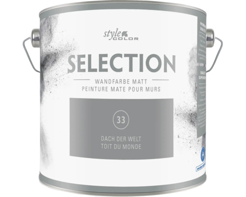Dose StyleColor Selection Wandfarbe matt im Farbton Dach der Welt mit 33 gekennzeichnet.